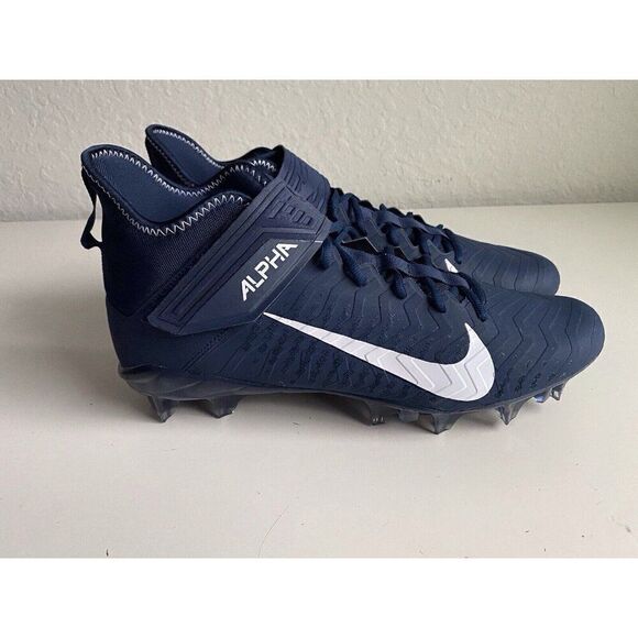 Nike Alpha Menace Pro 2 MID Football Cleats Midnight Navy BV3945-404 Men’s Sz 15 - Picture 4 of 10